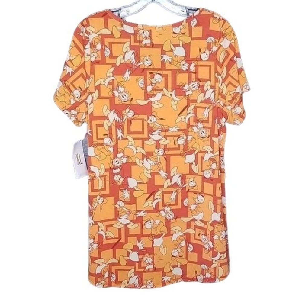 LulaRoe Disney XL Shirt Top Classic T Scoop Whimsical Fun Donald Duck Graphic - Picture 2 of 6